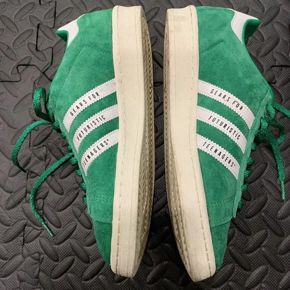 adidas gazelle silver green womens ADIDAS X HUMAN MADE FORUM LOW